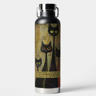 Niedliche Katzen mit Namen Trinkflasche