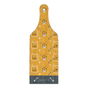 Niedliche Katzen Modernes Muster Personalisiert Schneidebrett
