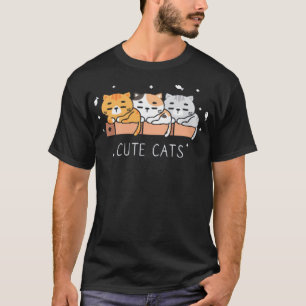 Niedliche Katzen nahtlos T-Shirt