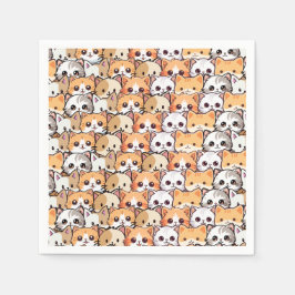 Niedliche Katzen orangefarbenes Haustier Nahtloses Serviette