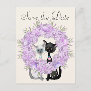 Niedliche Katzen Ostern Save the Date Hochzeitsmit Einladung
