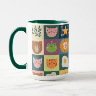 Niedliche Katzen-Patchwork Tasse