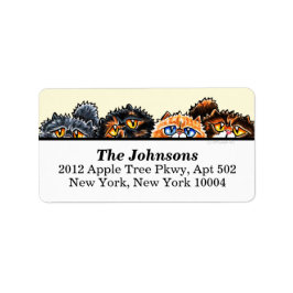 Niedliche Katzen Perser und Creme Adressaufkleber