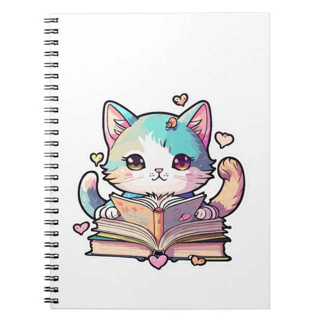 niedliche Katzen phantastisches Lesebuch Notizblock (Vorderseite)