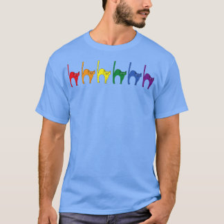 Niedliche Katzen Regenbogenflagge T-Shirt