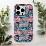 Niedliche Katzen Rosa blaue Strickmäuse iPhone 16 Pro Hülle<br><div class="desc">Niedlich Cats Pink Blue Knitting Girly iPhone 16 Pro Hüllen bietet niedliche Katzen,  die durch rosa und blau knetete Muster durchblättern Perfect als Geschenk für Katzenliebhaber zu Weihnachten,  Geburtstag,  Feiertagen und mehr. Designed by ©2024 Evco Studio www.zazzle.com/store/evcostudio</div>