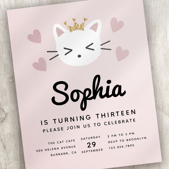 Niedliche Katzen Rosa Budget Geburtstagspartei (Von Creator hochgeladen)