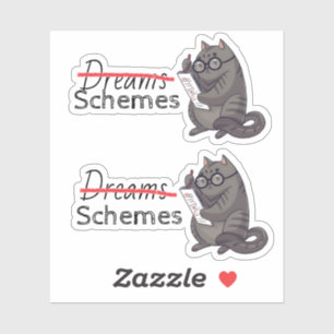 Niedliche Katzen-Schemas Funny Cat Aufkleber