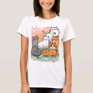 Niedliche Katzen-Shirts für Frauen T-Shirt