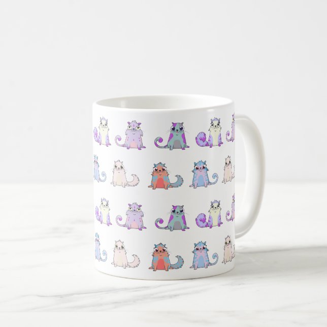 Niedliche Katzen sind Kryptokitten Muster 1 Kaffeetasse (VorderseiteRechts)