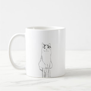 Niedliche Katzen Sketch Moderne Kaffeetasse