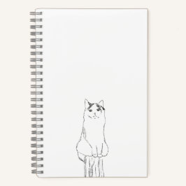 Niedliche Katzen Sketch Moderne Notizbuch