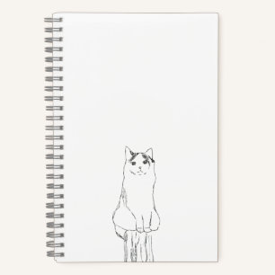 Niedliche Katzen Sketch Moderne Notizbuch