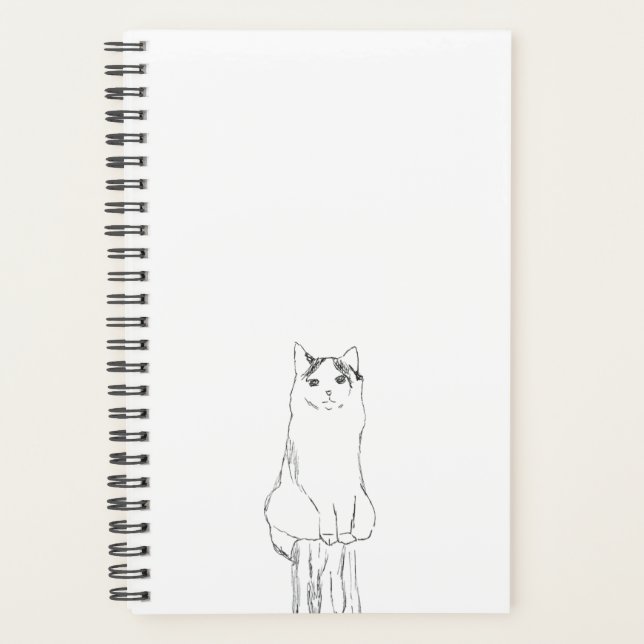 Niedliche Katzen Sketch Moderne Planer (Vorderseite)