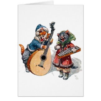 Niedliche Katzen spielen Mandolin und Xylophone im