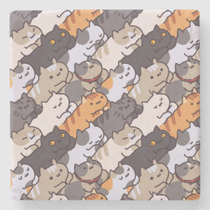 Niedliche Katzen Stone Untersetzer