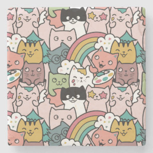 Niedliche Katzen Stone Untersetzer