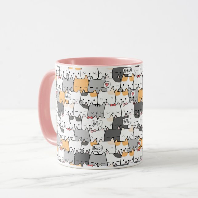 Niedliche Katzen Tasse (Vorderseite Links)