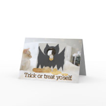 Niedliche Katzen Trick oder behandeln Sie sich sel