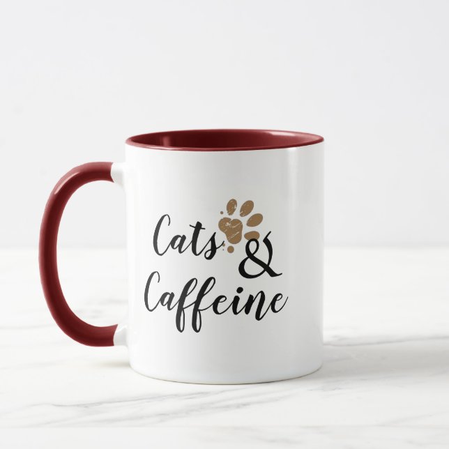niedliche Katzen und Coffein Haustier Katze Tasse (Links)