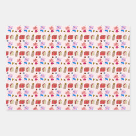 Niedliche Katzen und präsentiert handgefertigte Mu Geschenkpapier Set