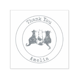 Niedliche Katzen Vielen Dank für Ihre selbst-färbe Permastempel