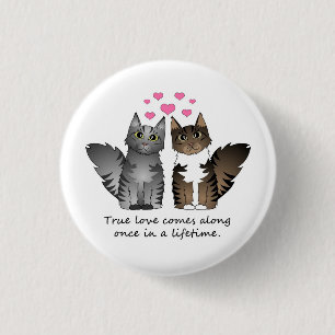 Niedliche Katzen - wahre Liebe Button