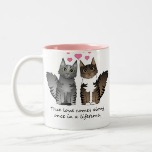 Niedliche Katzen - wahre Liebe Zweifarbige Tasse