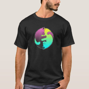 Niedliche Katzen Ying Yang Yang Yang 4 T-Shirt