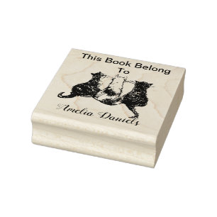 Niedliche Katzen, zu denen dieses Buch gehört Gummistempel