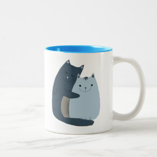 Niedliche Katzen Zweifarbige Tasse