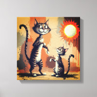 Niedliche Katzencharaktere Art
