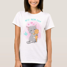 Niedliche Katzenfamilie Katzenmutter-Shirt, Beste  T-Shirt