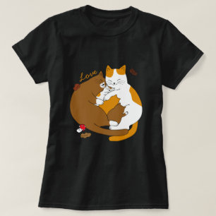 Niedliche Katzenfamilie T-Shirt