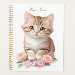 Niedliche Katzenfloralblütenblüten Planer