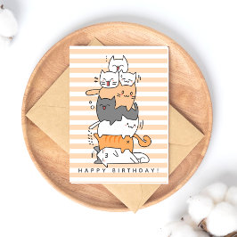 Niedliche Katzenforelle zum Geburtstag Postkarte