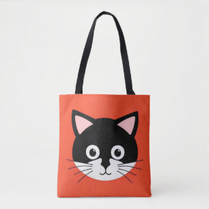 Niedliche Katzengesicht Vibrant Illustration