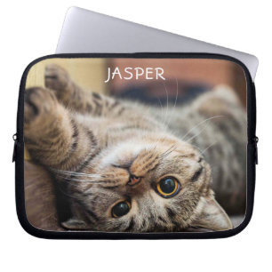 Niedliche Katzenkatze Personalisiert Laptop-Sieb Laptopschutzhülle