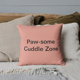 Niedliche Katzenkatze Personalisiert modern pawsom Kissen