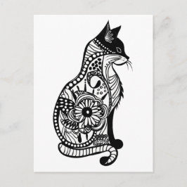 Niedliche Katzenkizze II Klein Postkarte