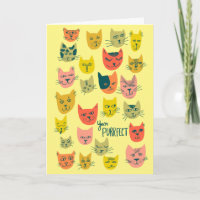 Niedliche Katzenköpfe Muster ANNIVERSARY LIEBE