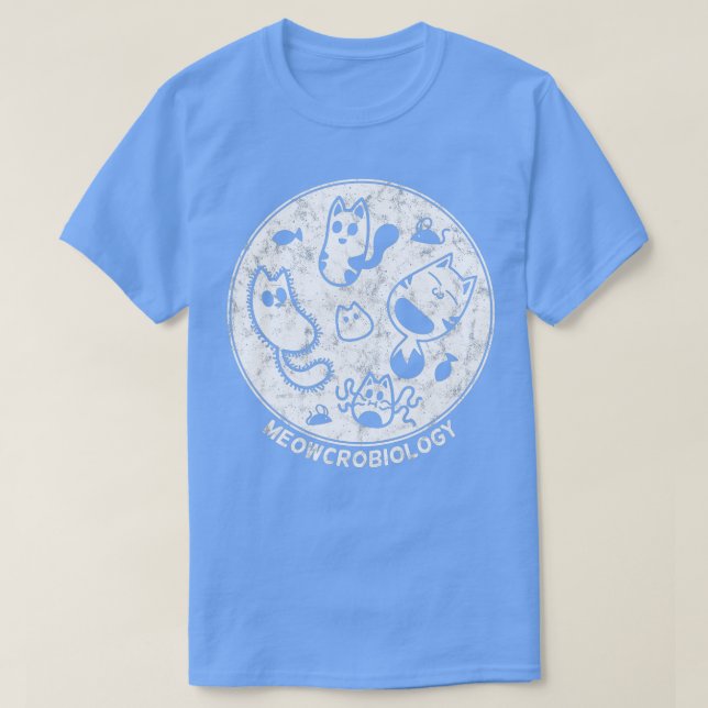 Niedliche Katzenleiden Bakterienmikrobiologie T-Shirt (Design vorne)