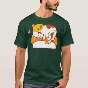 Niedliche KatzenLieben Lachs Sushi T-Shirt