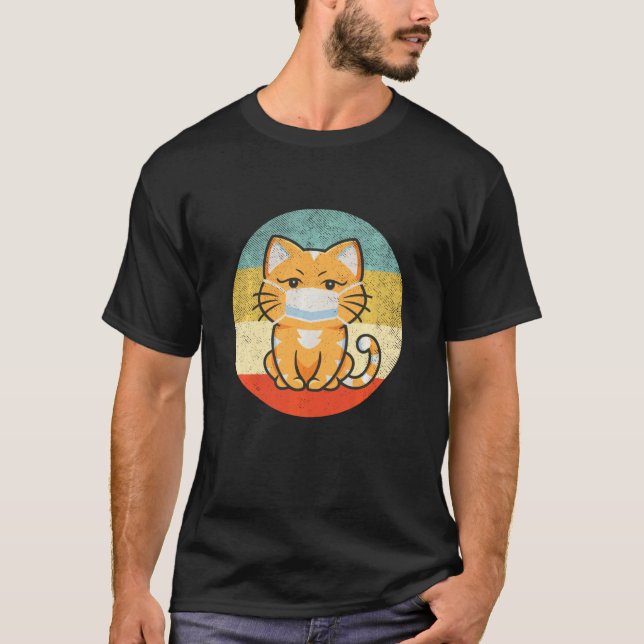 Niedliche Katzenmaske T-Shirt (Vorderseite)