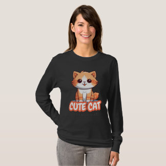"Niedliche Katzenmode Print - Stilvolles Kitty Des T-Shirt