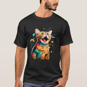 Niedliche Katzenmomente Schöne Katzenmuster T-Shirt