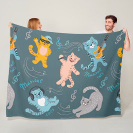 Niedliche Katzenmuster Kinderzimmer Schlafzimmer Fleecedecke