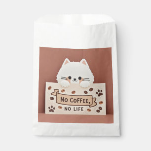 Niedliche Katzenpasten und Kaffeebohnen Geschenktütchen