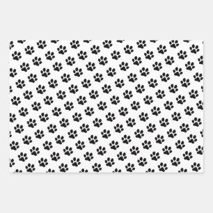 Niedliche Katzenpaws-Muster, Katzenliebhaber Geschenkpapier Set