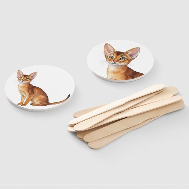 Niedliche Katzenrassen einschließlich einer Abessi Fächer (Non-assembled)